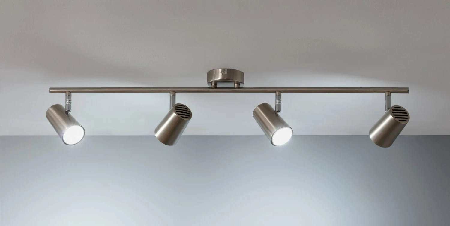 Habitat Brushed Chrome 4 Light Spotlight Bar 8 Habitat Brushed Chrome 4 Light Spotlight Bar - Image 6