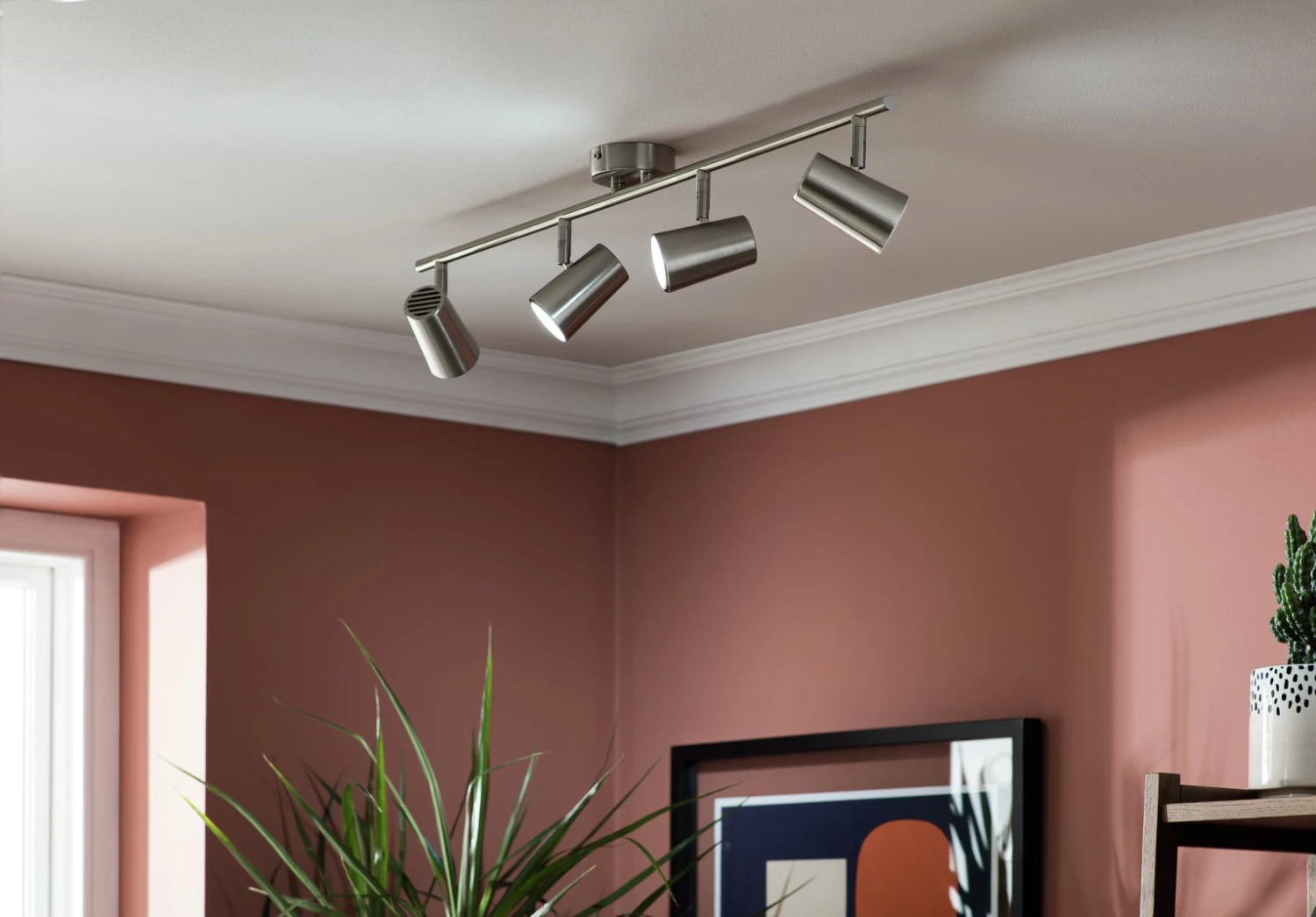 Habitat Brushed Chrome 4 Light Spotlight Bar 9 Habitat Brushed Chrome 4 Light Spotlight Bar - Image 7