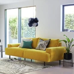 Habitat Julien Fabric 2 Seater Sofa - Yellow -Home Sales Store 7946875 R Z001C