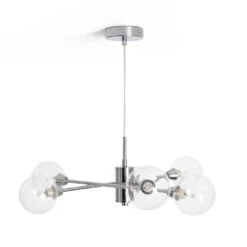 Habitat Glam 6 Light Glass Ceiling Light – Chrome 9 Habitat Glam 6 Light Glass Ceiling Light – Chrome -Home Sales Store 7996973 R Z001C