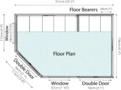 Mercia Corner Summerhouse With Shed - 7 X 7ft -Home Sales Store 8049166 R Z012A