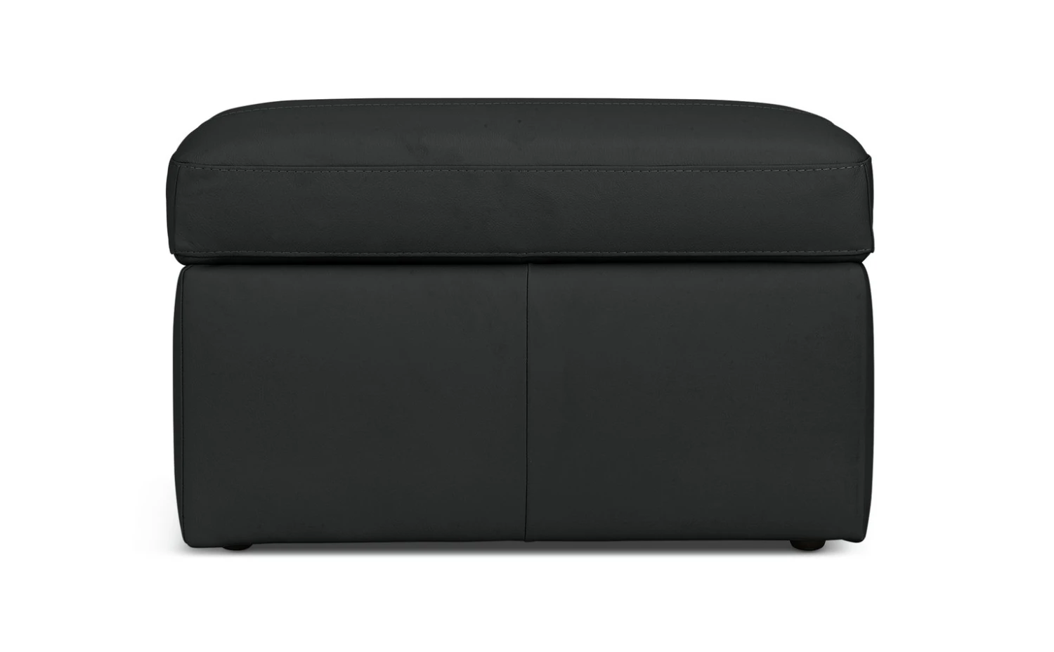 Habitat Gabe Leather Storage Footstool - Black 3 Habitat Gabe Leather Storage Footstool - Black