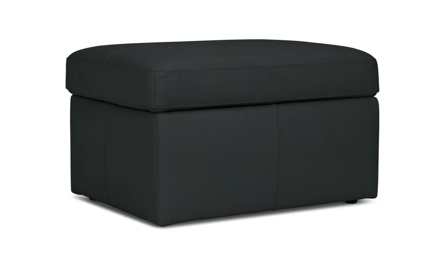Habitat Gabe Leather Storage Footstool - Black 4 Habitat Gabe Leather Storage Footstool - Black - Image 2