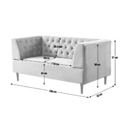 Habitat Blake Velvet 2 Seater Sofa - Navy Blue 14 Habitat Blake Velvet 2 Seater Sofa - Navy Blue -Home Sales Store 8133467 R E001