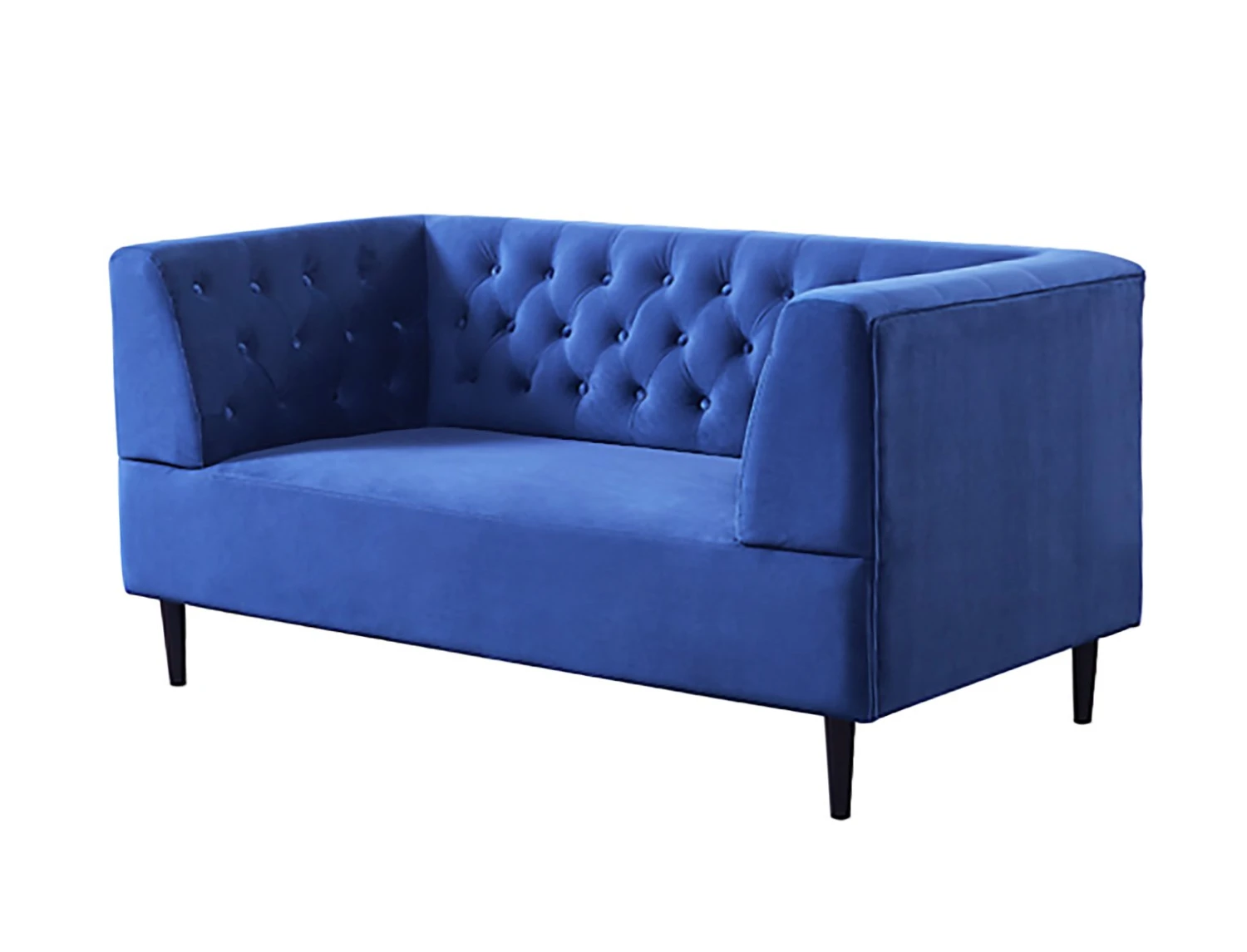 Habitat Blake Velvet 2 Seater Sofa - Navy Blue 7 Habitat Blake Velvet 2 Seater Sofa - Navy Blue - Image 5