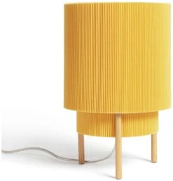 Habitat Mid Century Pleated Column Table Lamp - Yellow -Home Sales Store 8180252 R Z001C