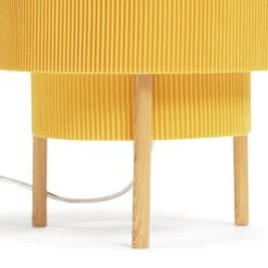 Habitat Mid Century Pleated Column Table Lamp - Yellow -Home Sales Store 8180252 R Z003A