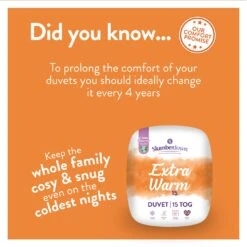 Slumberdown Extra Warm 15 Tog Duvet - Single -Home Sales Store 8268260 R Z007A