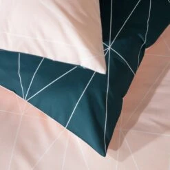 Habitat Geo Teal & Blush Reversible Bedding Set - Single -Home Sales Store 8299947 R Z003A
