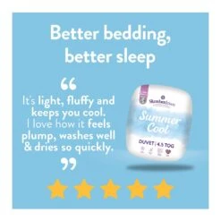 Slumberdown Summer Cool 4.5 Tog Duvet - Single 13 Slumberdown Summer Cool 4.5 Tog Duvet - Single -Home Sales Store 8356756 R Z002A