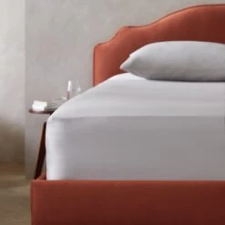 Habitat Egyptian Cotton 400TC Plain Grey Fitted Sheet-Single -Home Sales Store 8377735 R Z001C