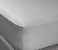 Habitat Egyptian Cotton 400TC Plain Grey Fitted Sheet-Single -Home Sales Store 8377735 R Z009C