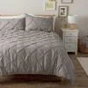 Habitat Hadley Pintuck Grey Bedding Set - Double 1 Habitat Hadley Pintuck Grey Bedding Set - Double -Home Sales Store 8477611 R Z001A
