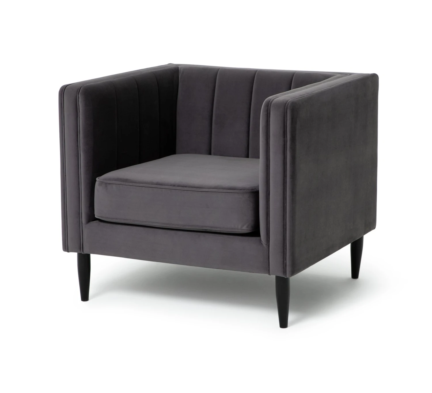 Habitat Vanessa Velvet Armchair - Grey 4 Habitat Vanessa Velvet Armchair - Grey - Image 2