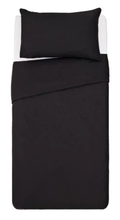 Habitat Cotton Rich Plain Black Bedding Set - Single