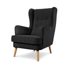 Habitat Callie Fabric Wingback Chair - Charcoal -Home Sales Store 8729651 R Z002A