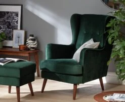 Habitat Callie Velvet Footstool - Forest Green 9 Habitat Callie Velvet Footstool - Forest Green -Home Sales Store 8771441 R Z002C
