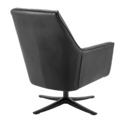 Habitat Rhett Faux Leather Swivel Chair - Black -Home Sales Store 8774651 R Z003A