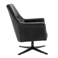Habitat Rhett Faux Leather Swivel Chair - Black -Home Sales Store 8774651 R Z004A