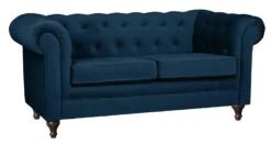Habitat Chesterfield Velvet 2 Seater Sofa - Blue -Home Sales Store 8817109 R Z004A
