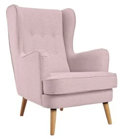 Habitat Callie Fabric Wingback Chair - Blush Pink -Home Sales Store 8839895 R Z004A