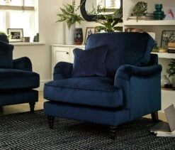 Habitat Matilda Velvet Armchair - Blue -Home Sales Store 8878595 R Z001C