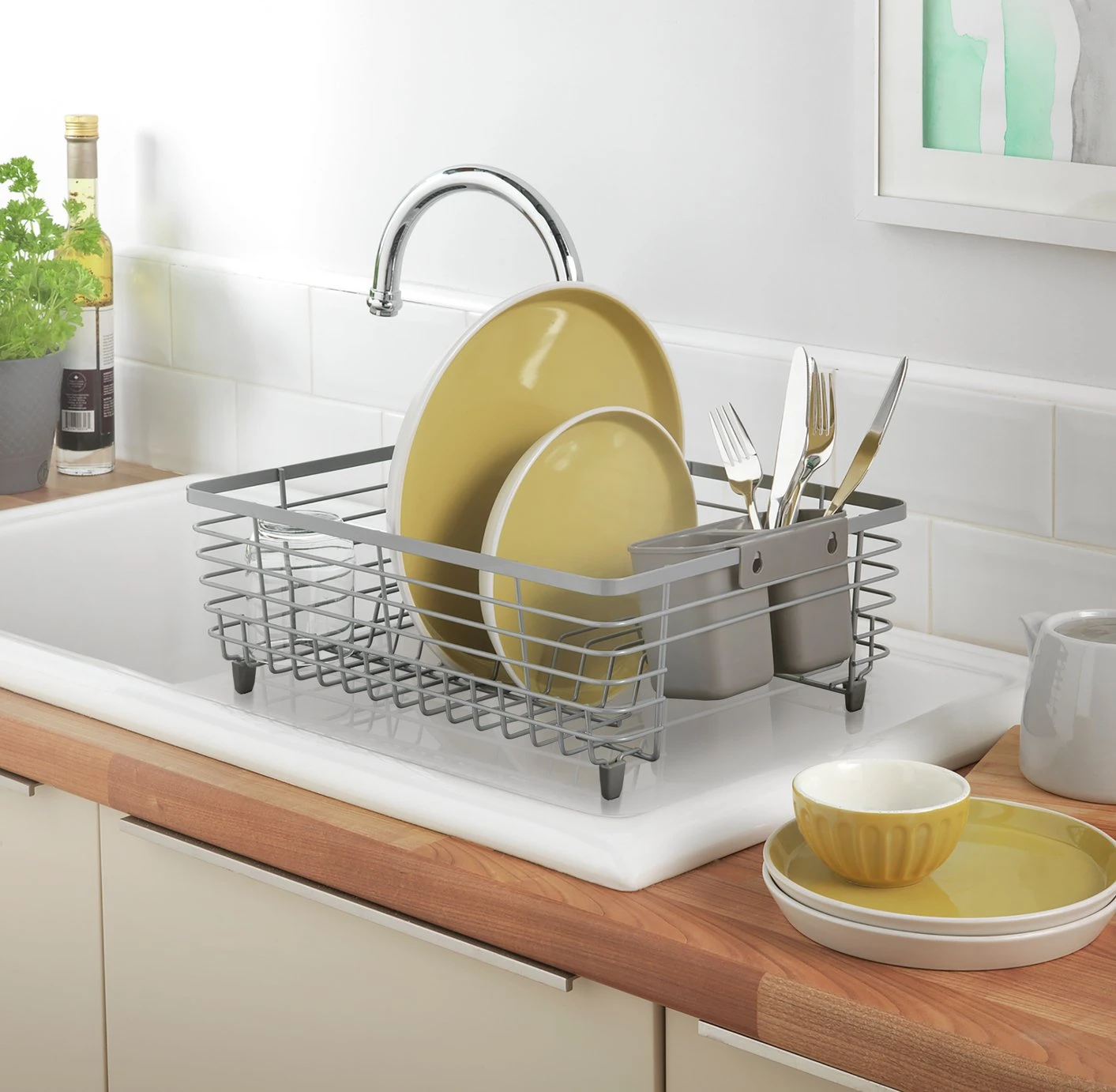 Habitat Wire Dish Rack - Grey 4 Habitat Wire Dish Rack - Grey - Image 2