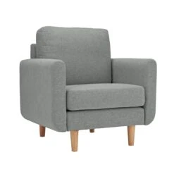 Habitat Remi Fabric Armchair In A Box - Light Grey -Home Sales Store 8896395 R Z004A