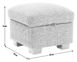 Habitat Lisbon Fabric Storage Footstool - Charcoal 11 Habitat Lisbon Fabric Storage Footstool - Charcoal -Home Sales Store 8909086 R E001