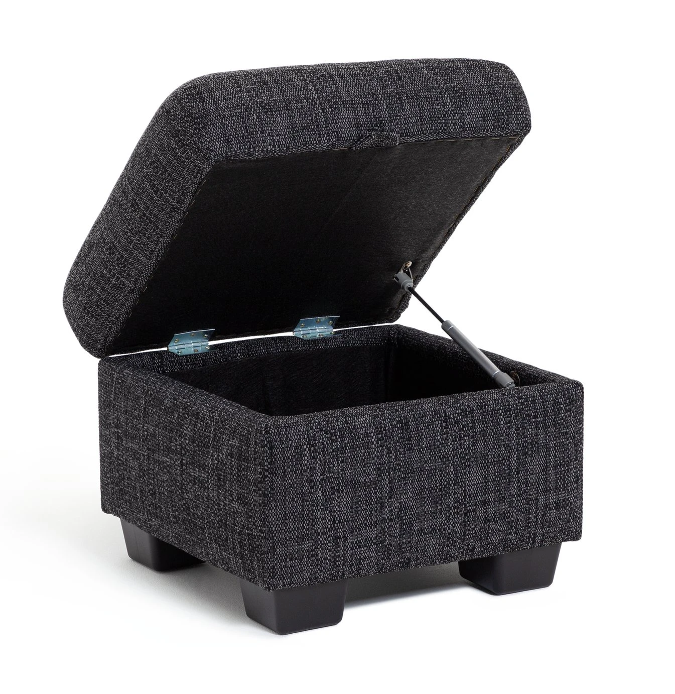 Habitat Lisbon Fabric Storage Footstool - Charcoal 8 Habitat Lisbon Fabric Storage Footstool - Charcoal - Image 6