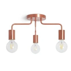 Habitat Rayner Steel LED Flush Ceiling Light - Rosegold -Home Sales Store 8927226 R Z001C