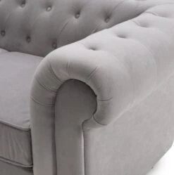 Habitat Chesterfield Velvet 2 Seater Sofa - Light Grey -Home Sales Store 8954914 R Z006A