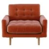 Habitat Fenner Velvet Fabric Armchair - Orange -Home Sales Store 8962982 R Z001A