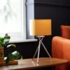 Habitat Tripod Table Lamp - Mustard And Chrome 1 Habitat Tripod Table Lamp - Mustard And Chrome -Home Sales Store 8980531 R Z001A