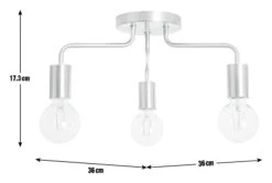 Habitat Rayner Steel 3 Light LED Flush Ceiling Light - Brass 14 Habitat Rayner Steel 3 Light LED Flush Ceiling Light - Brass -Home Sales Store 9048946 R Z017A