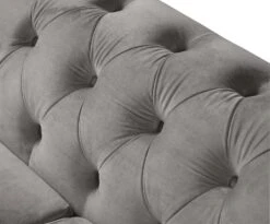 Habitat Chesterfield Velvet 3 Seater Sofa - Light Grey -Home Sales Store 9112913 R Z005A