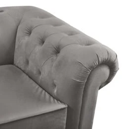 Habitat Chesterfield Velvet 3 Seater Sofa - Light Grey -Home Sales Store 9112913 R Z006A