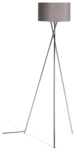 Habitat Tripod Floor Lamp - Grey And Chrome -Home Sales Store 9132742 R Z001C