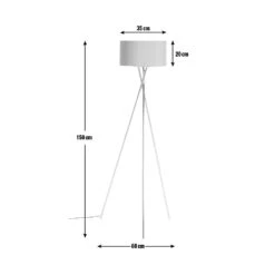 Habitat Tripod Floor Lamp - Grey And Chrome -Home Sales Store 9132742 R Z001E