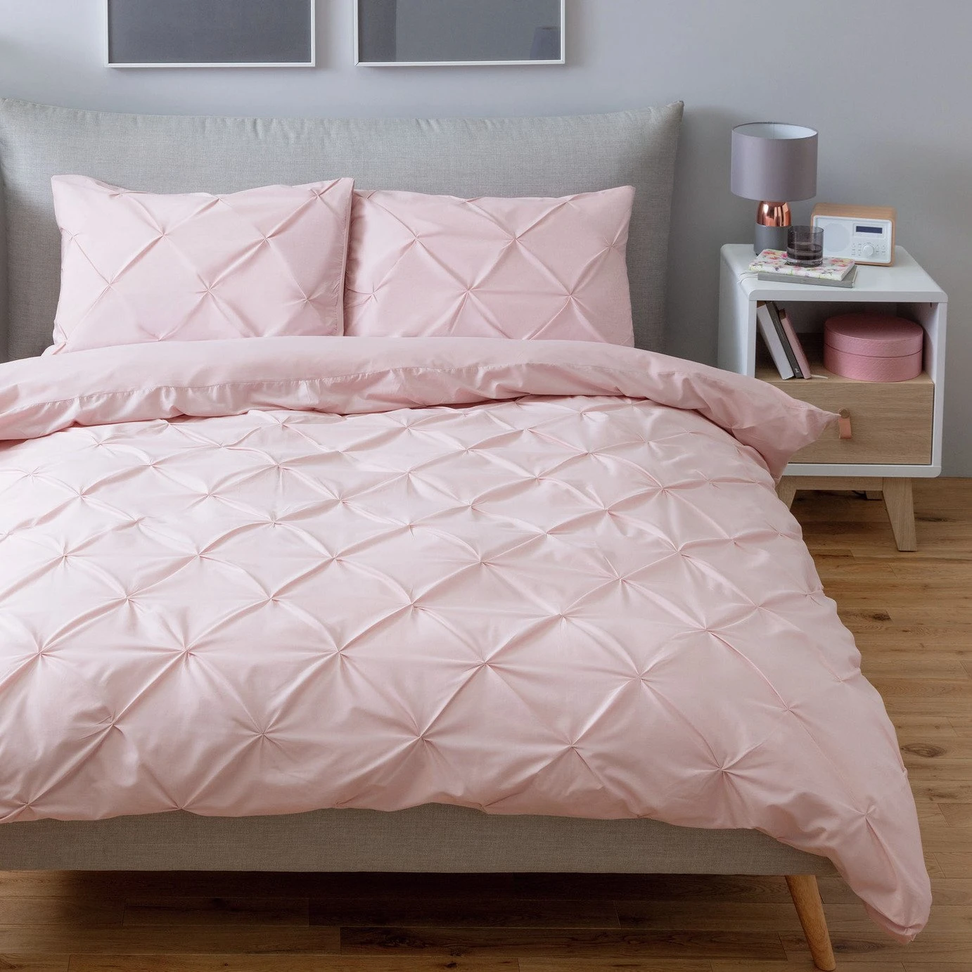 Habitat Hadley Pintuck Blush Pink Bedding Set - Double 3 Habitat Hadley Pintuck Blush Pink Bedding Set - Double