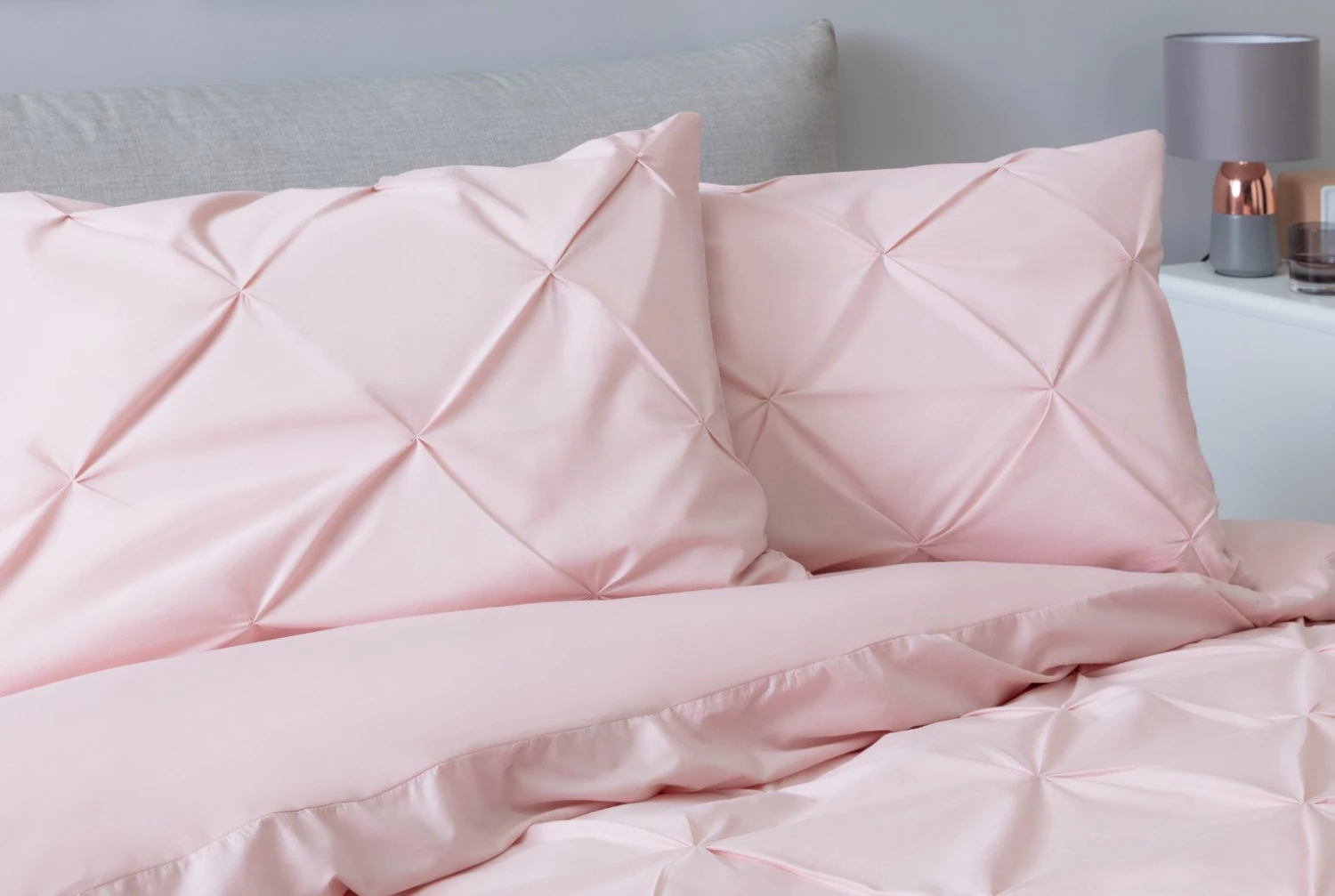 Habitat Hadley Pintuck Blush Pink Bedding Set - Double 7 Habitat Hadley Pintuck Blush Pink Bedding Set - Double - Image 5
