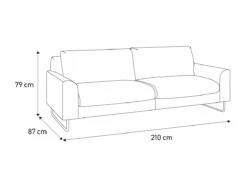 Habitat Lyle Leather 3 Seater Sofa - Tan -Home Sales Store 9170539 R E001