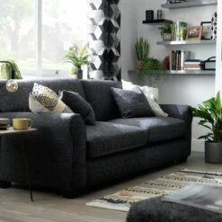 Habitat Lisbon Fabric 4 Seater Sofa - Charcoal -Home Sales Store 9178555 R Z001C