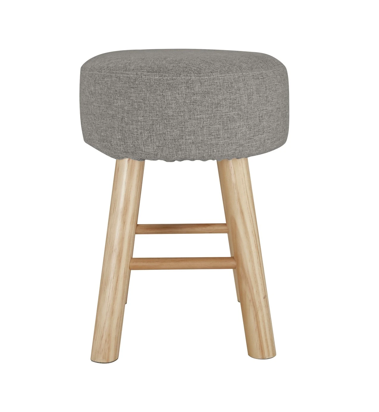 Habitat Sophie Small Fabric Stool - Light Grey 3 Habitat Sophie Small Fabric Stool - Light Grey