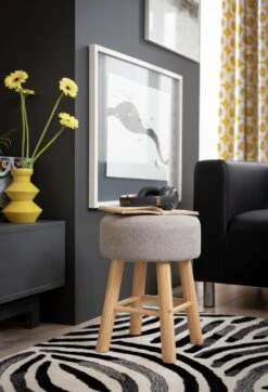 Habitat Sophie Small Fabric Stool - Light Grey 8 Habitat Sophie Small Fabric Stool - Light Grey -Home Sales Store 9180873 R Z001C