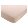 Habitat Washed Plain Pink Fitted Sheet - Double -Home Sales Store 9182369 R Z001A