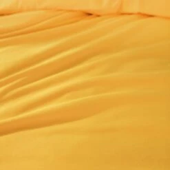 Habitat Stonewashed Cotton Plain Mustard Bedding Set -Double -Home Sales Store 9189252 R Z003C