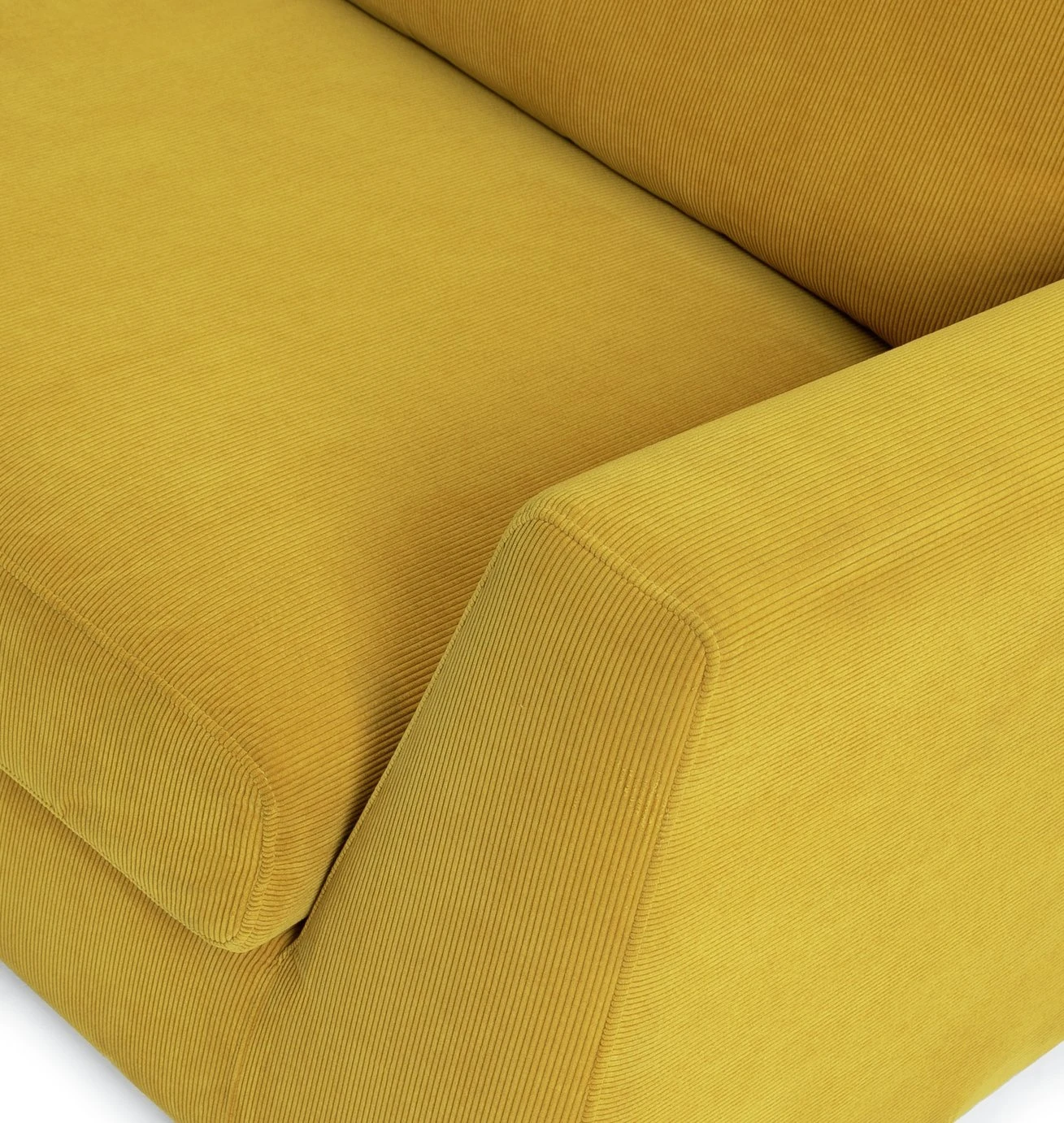 Habitat Brixley Fabric 3 Seater Sofa - Yellow 10 Habitat Brixley Fabric 3 Seater Sofa - Yellow - Image 8