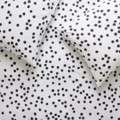 Habitat Cotton Dot Penny White & Black Bedding Set - Single -Home Sales Store 9199747 R Z005A