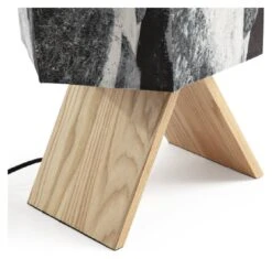 Habitat Whiteleaf Printed Column Floor Lamp - Black & White -Home Sales Store 9201910 R Z003A